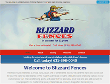 Tablet Screenshot of blizzardfence.com